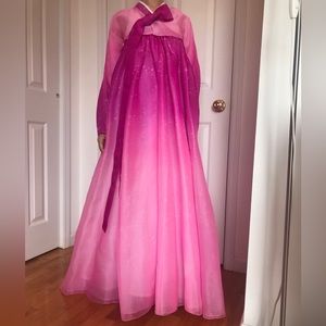 Korean Traditional dress (hanbok, purse, scarf)